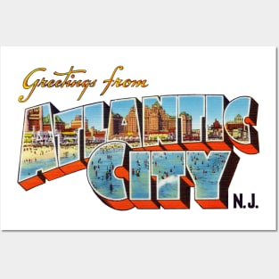 Greetings from Atlantic City New Jersey Posters and Art